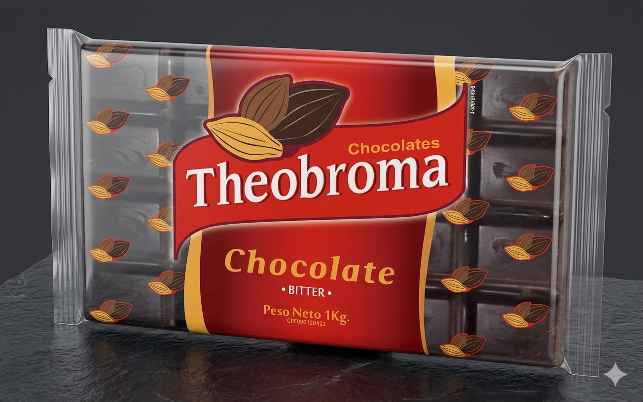 Chocolate Semiamargo Theobroma 1Kg con 56% mínimo de cacao venezolano