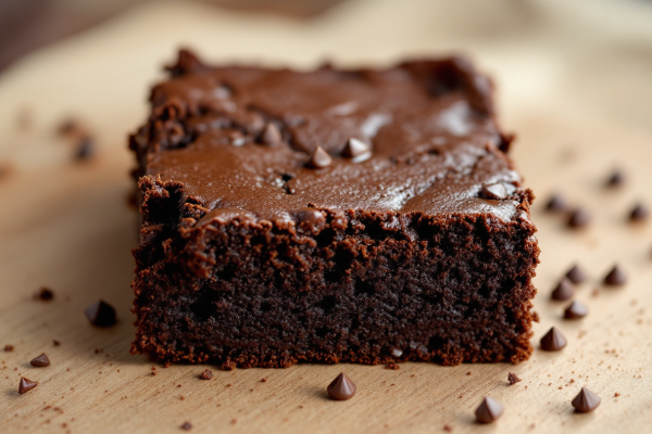 Brownie Húmedo de Doble Chocolate con Lluvia Theobroma
