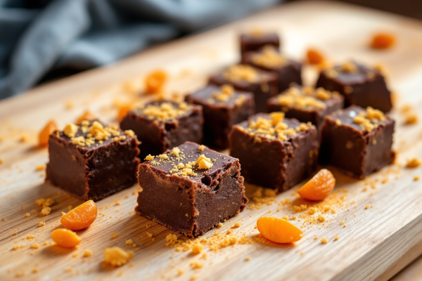 Fudge Cremoso de Chocolate con Grageados de Almendras