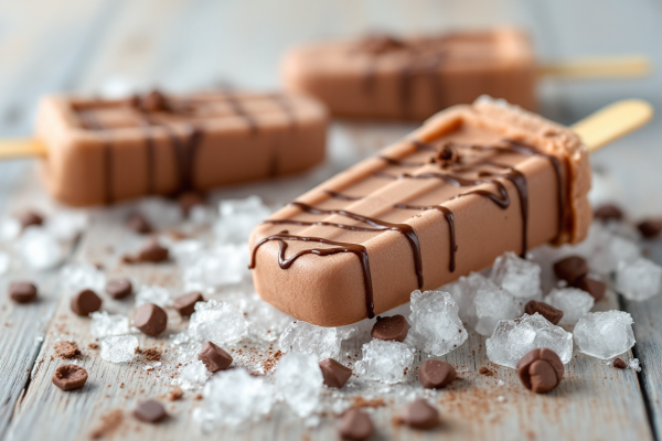 Paletas Cremosas de Chocolate Semiamargo
