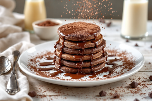 Panquecas Esponjosas de Chocolate