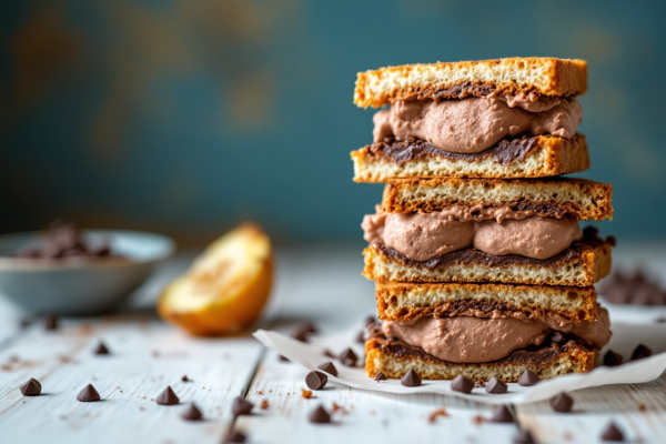 Sándwiches de Helado de Chocolate (sin máquina)