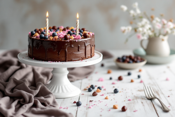 Torta de Chocolate Húmeda para Cumpleaños (con Ganache de Chocolate Semiamargo)