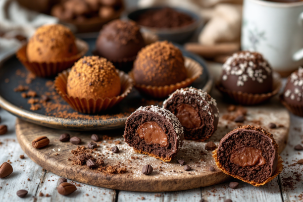 Trufas de Chocolate Semiamargo (sin horno, fáciles)