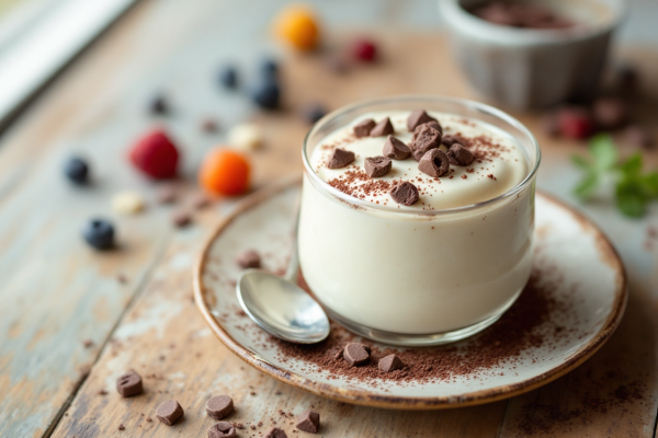 Vasitos de Pannacotta de Chocolate Blanco con Lluvia de Colores Theobroma