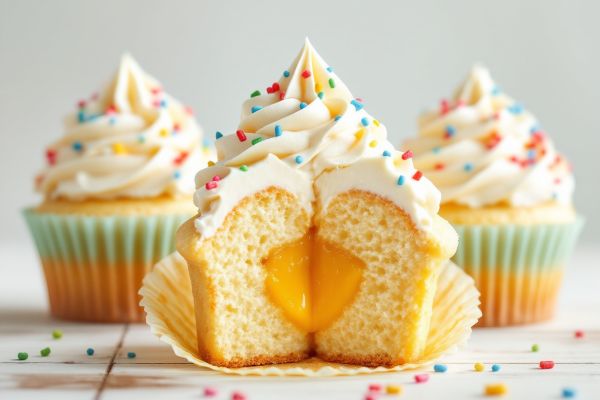 Cupcakes de Chocolate Blanco y Parchita