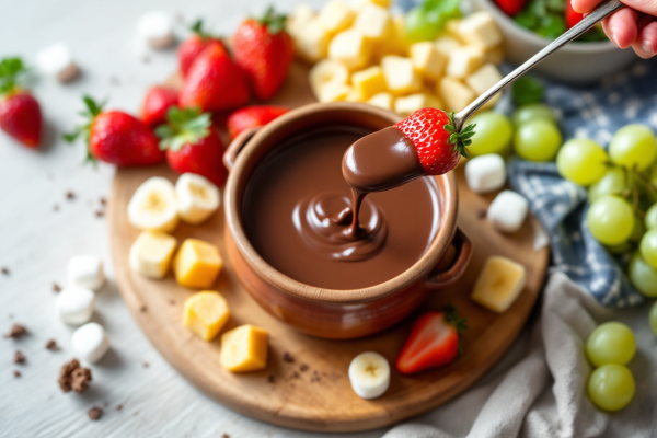 Fondue de Chocolate Casero para Compartir