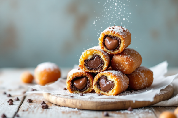 Tequeños Dulces Rellenos de Chocolate (Fritos, Crujientes por Fuera)