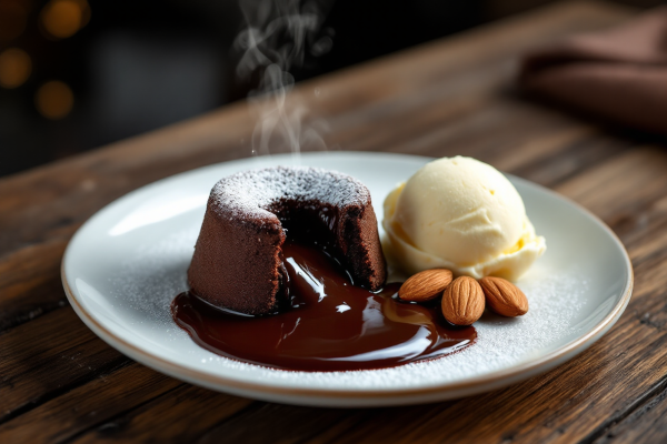 Volcán de Chocolate (Coulant) con Centro Fundido